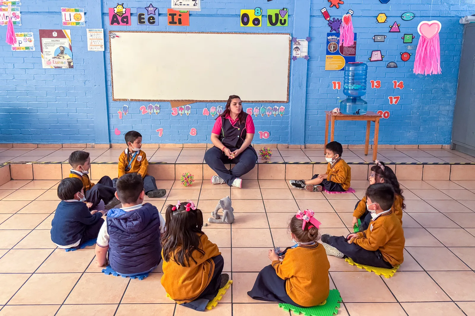 Alumnos de preescolar en actividad